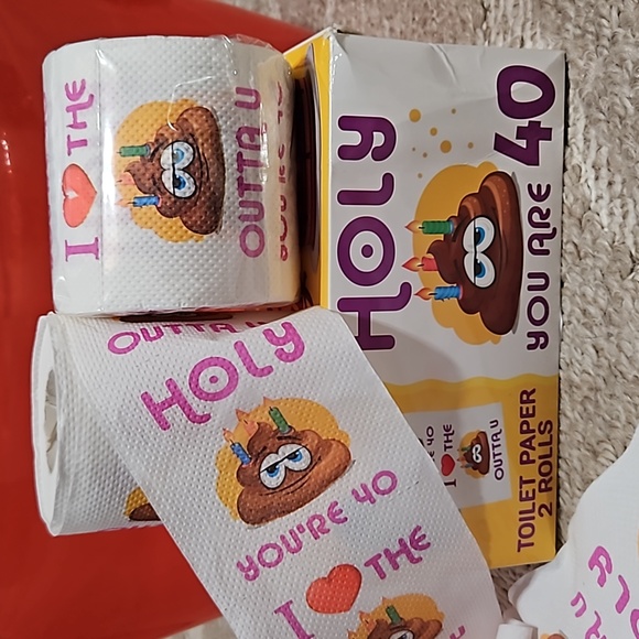 NIB- 2 rolls total - 40th Birthday Party Toilet Paper favors/decorations/jokes. - Picture 4 of 8
